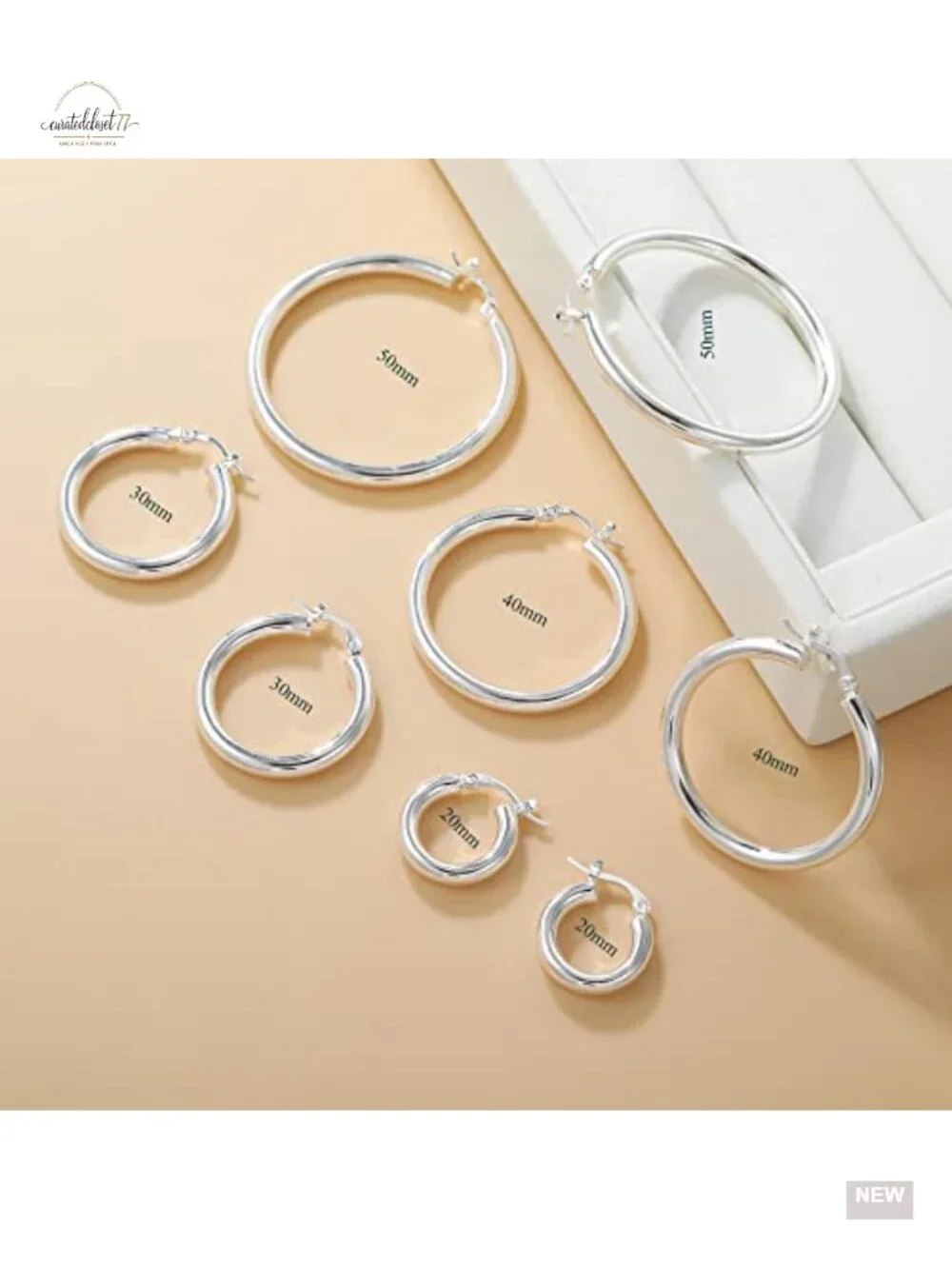 4mm Thick Gold Chunky Hoop Earrings Sterling Silver Post Hollow Tube